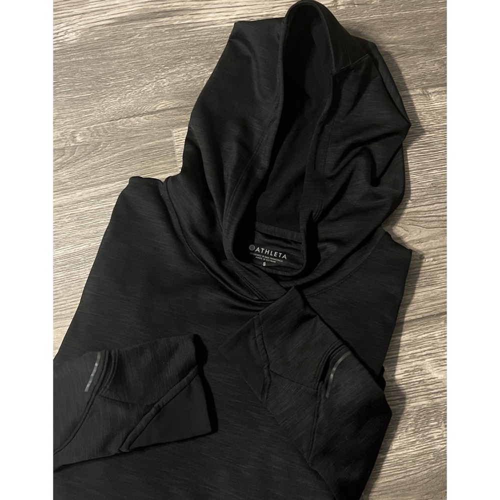 Athleta Boot Camp Pullover Cross‎ Back Hoodie in Black Size Small